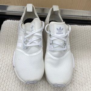 Adidas Mens Shoes NMD R1 Boost All White Size 13 KEA